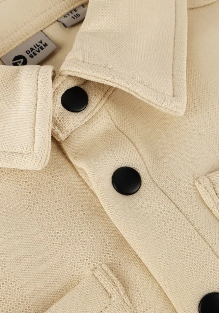 beige daily7 overhemd shirt jacket structure