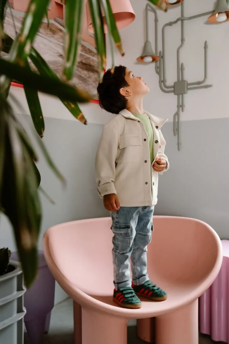 beige daily7 overhemd shirt jacket structure