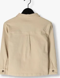 beige daily7 overhemden shirt jacket twill