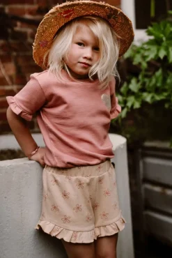 beige daily7 shorts short small flower