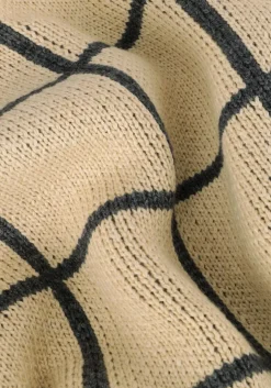 beige daily7 trui knitted sweater big check