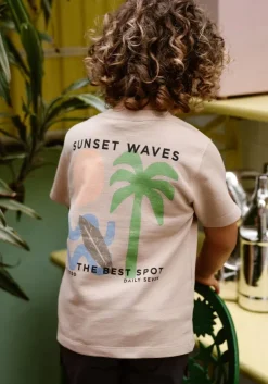 beige daily7 t-shirt t-shirt structure print