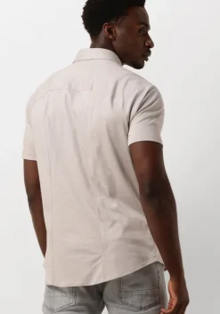 beige desoto casual overhemd desoto kent 1/2