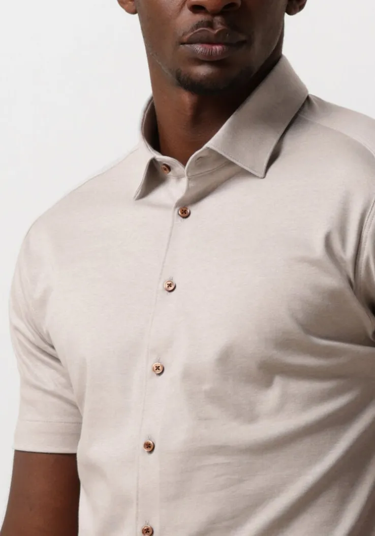 beige desoto casual overhemd desoto kent 1/2