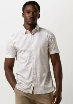 beige desoto casual overhemd desoto kent 1/2