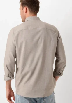 beige drykorn casual overhemd ramis