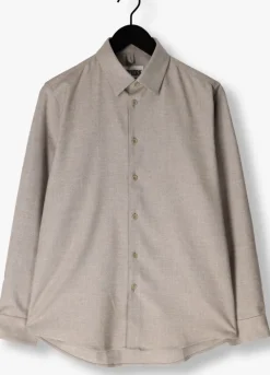 beige drykorn casual overhemd ramis