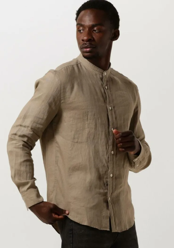 beige drykorn casual overhemd tarok