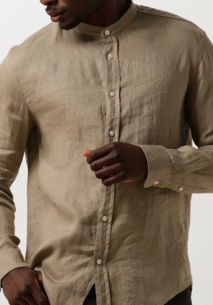 beige drykorn casual overhemd tarok