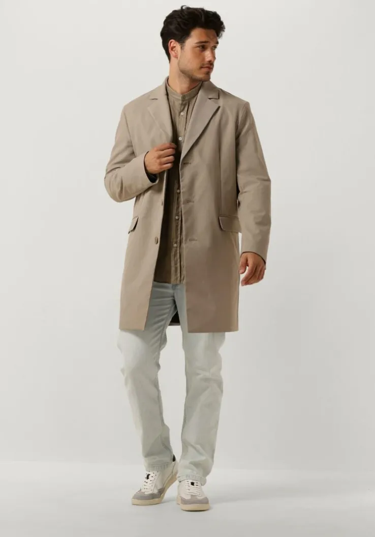 beige drykorn casual overhemd tarok