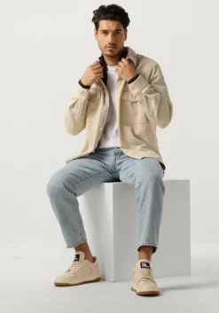 beige drykorn overshirt gunray