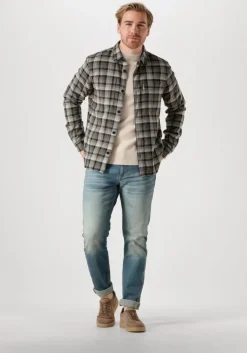 beige dstrezzed trui fell mock neck