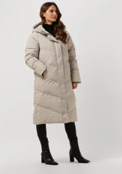 beige elvine gewatteerde jas naemi