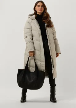 beige elvine gewatteerde jas naemi