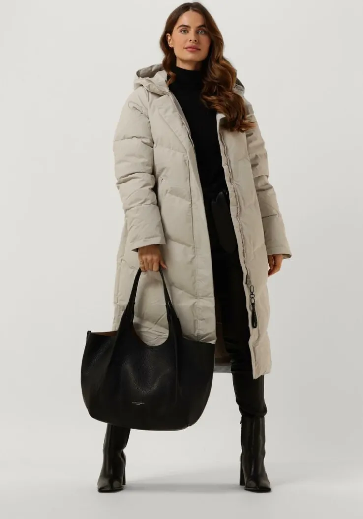 beige elvine gewatteerde jas naemi