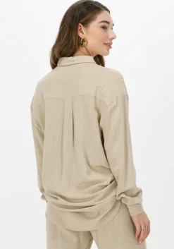 beige esmé studios blouses maren oversize shirt