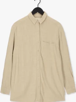 beige esmé studios blouses maren oversize shirt
