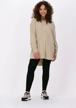 beige esmé studios blouses maren oversize shirt
