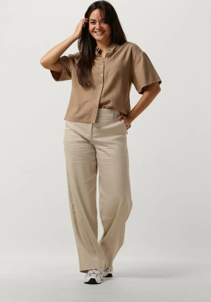 beige fiveunits wijde broek dena