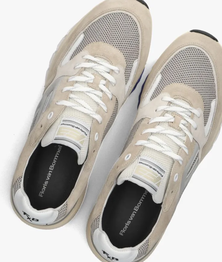 beige floris van bommel hoge sneakers sfm-10154 de treener