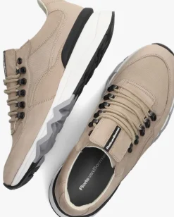 beige floris van bommel lage sneakers sfm-10135 de zager