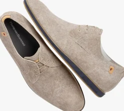 beige floris van bommel veterschoenen sfm-30220 presli