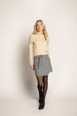 beige frankie & liberty trui patricia knitted sweater