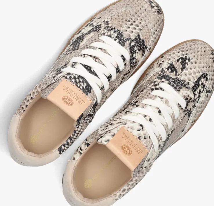 beige fred de la bretoniere lage sneakers pearl sign