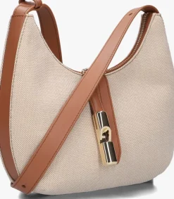beige furla handtas goccia s shoulder bag