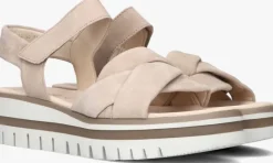 beige gabor platte sandalen 622.1