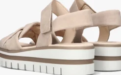 beige gabor platte sandalen 622.1