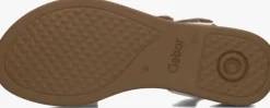 beige gabor platte sandalen 063