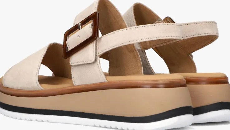 beige gabor platte sandalen 744.4