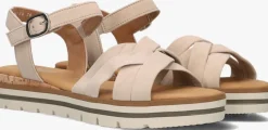 beige gabor platte sandalen 083.3