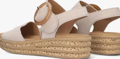 beige gabor platte sandalen 550.2