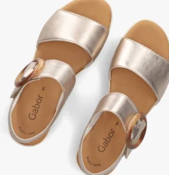 beige gabor platte sandalen 550.2