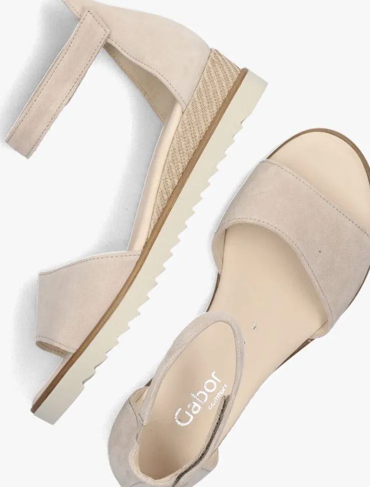 beige gabor sandalen met hak 780.2