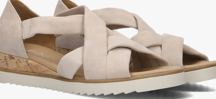 beige gabor sandalen met hak 782