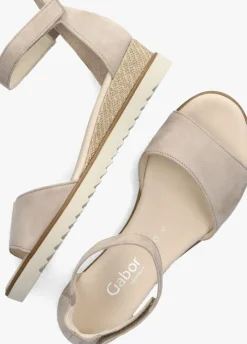 beige gabor sandalen met hak 780.2