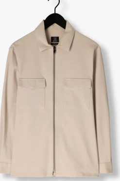 beige genti overshirts oaks shirt jacket zip s2095-1997