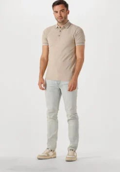 beige genti polo polo 3 button ss j2001-1212