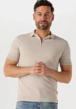 beige genti polo polo zip ss k2053-1260