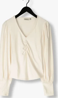 beige gestuz blouses rifagz v-neck blouse