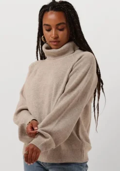 beige gestuz coltrui manzigz wool rollneck