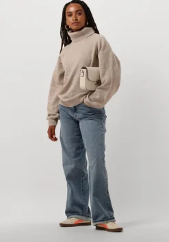 beige gestuz coltrui manzigz wool rollneck