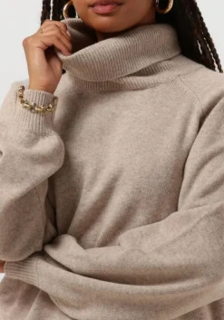 beige gestuz coltrui manzigz wool rollneck