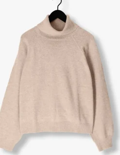 beige gestuz coltrui manzigz wool rollneck
