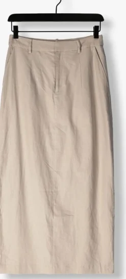 beige gestuz maxirok lizagz linen hw skirt
