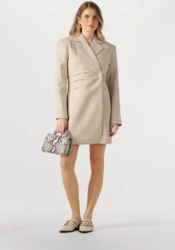 beige gestuz mini jurk gzdecy blazer dress