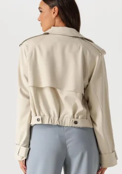 beige gestuz trenchcoats gzedina short jacket